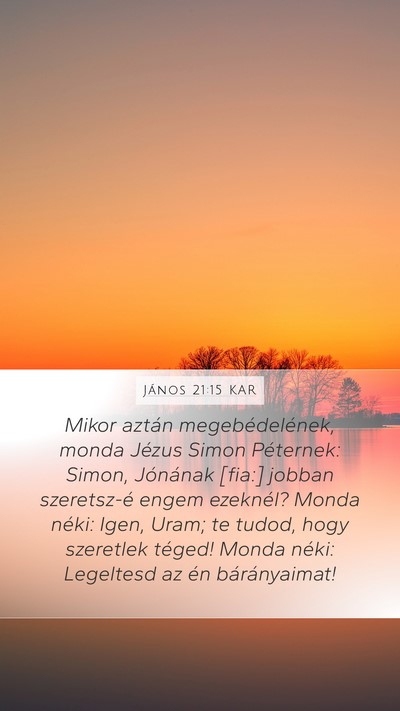 János 21:15 KAR Bible Verse Image