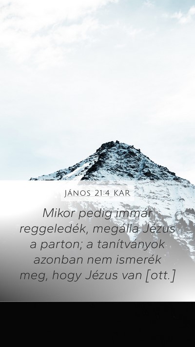 János 21:4 KAR Bible Verse Image