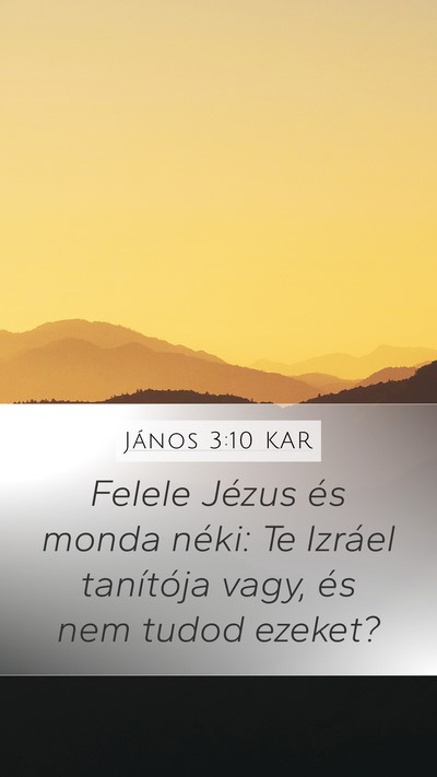 János 3:10 KAR Bible Verse Image