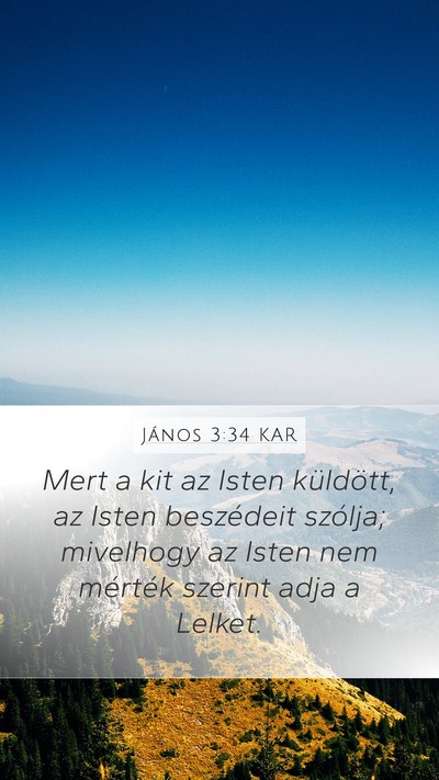 János 3:34 KAR Bible Verse Image