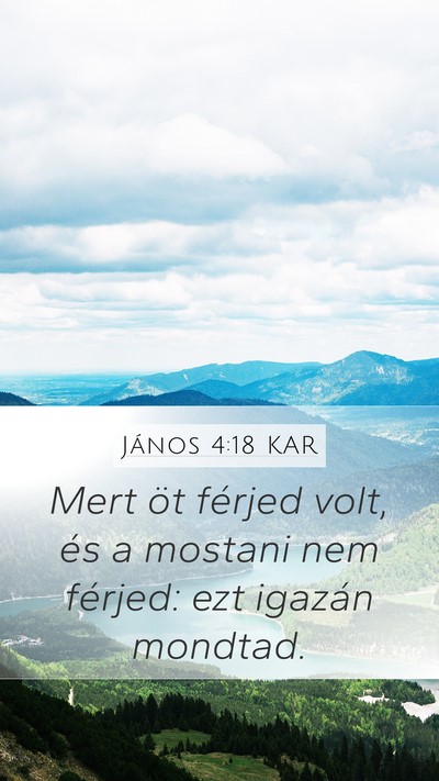 János 4:18 KAR Bible Verse Image