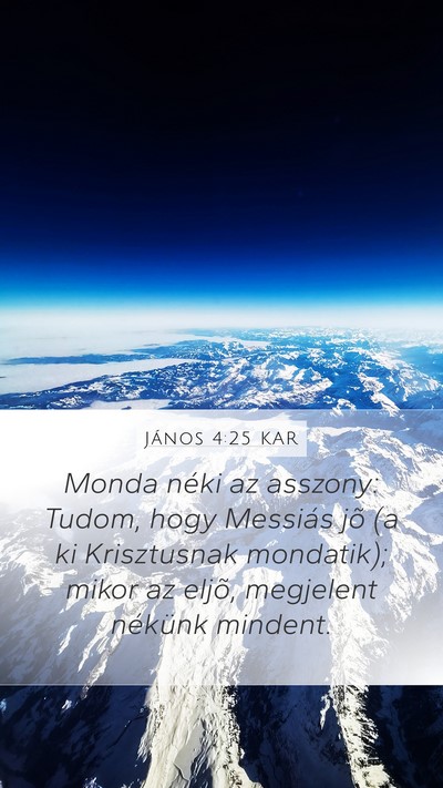 János 4:25 KAR Bible Verse Image