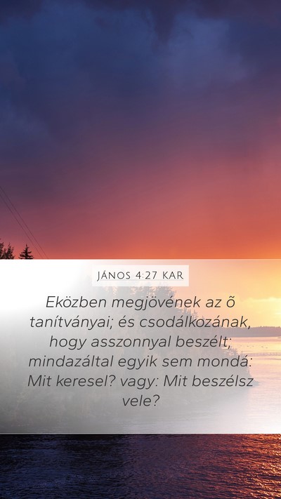 János 4:27 KAR Bible Verse Image