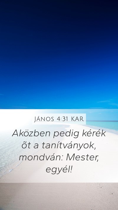 János 4:31 KAR Bible Verse Image