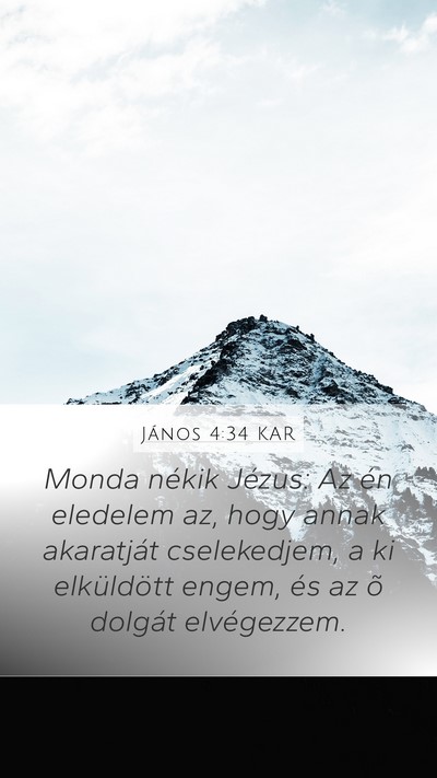 János 4:34 KAR Bible Verse Image