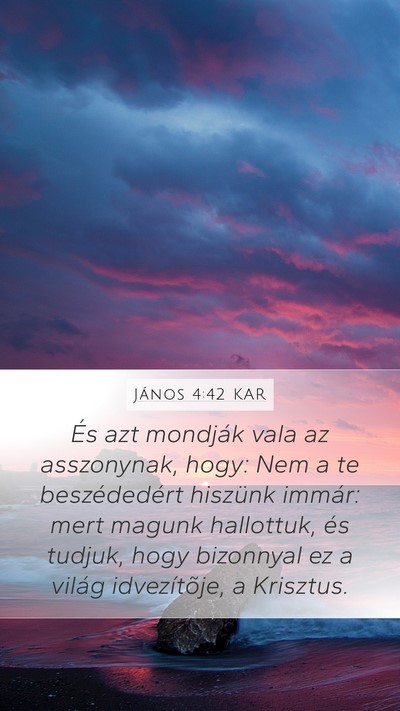 János 4:42 KAR Bible Verse Image