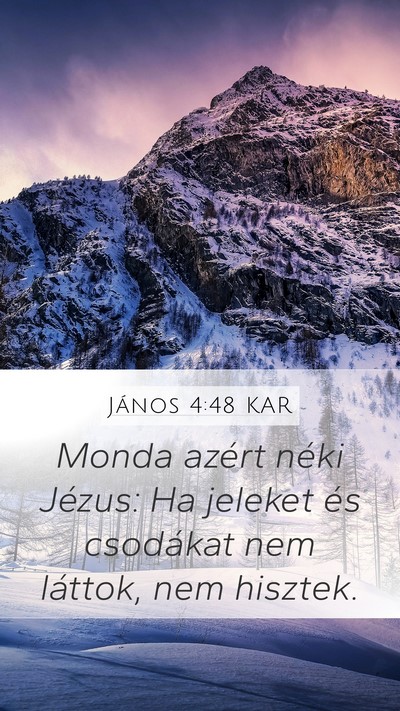 János 4:48 KAR Bible Verse Image