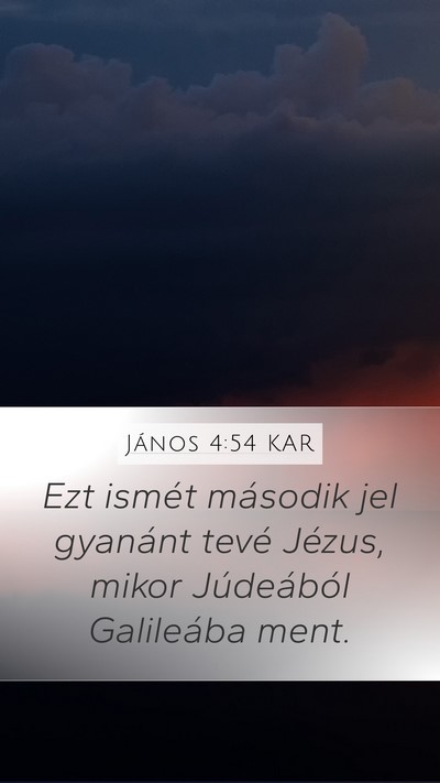 János 4:54 KAR Bible Verse Image