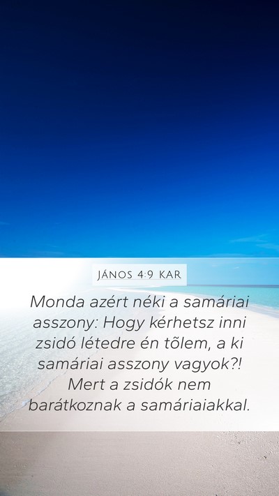 János 4:9 KAR Bible Verse Image