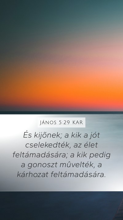 János 5:29 KAR Bible Verse Image