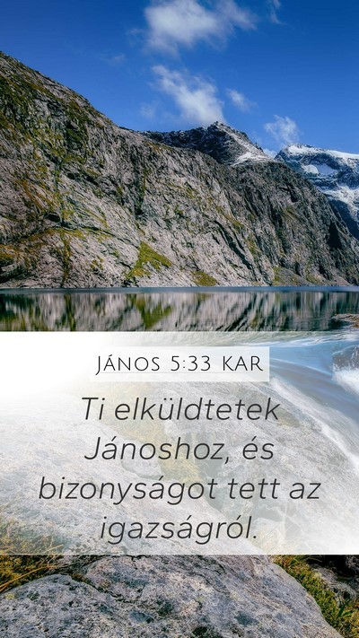 János 5:33 KAR Bible Verse Image