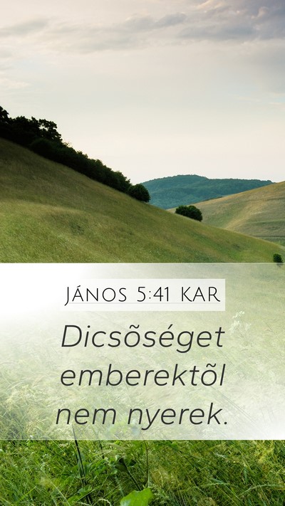 János 5:41 KAR Bible Verse Image