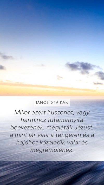 János 6:19 KAR Bible Verse Image