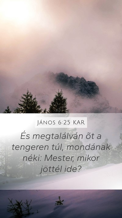 János 6:25 KAR Bible Verse Image