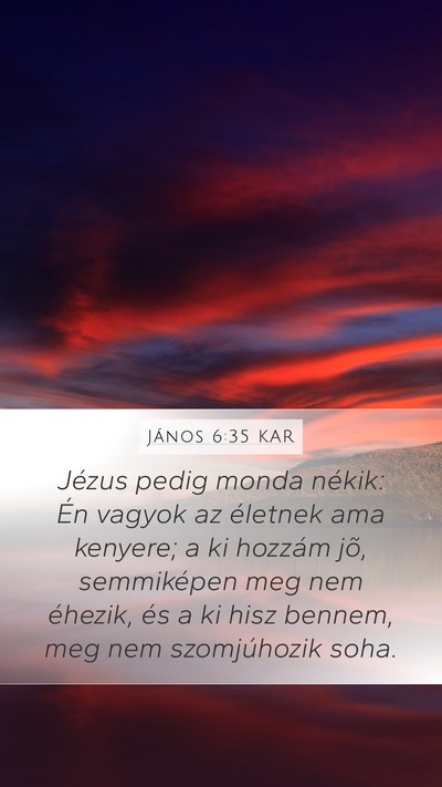 János 6:35 KAR Bible Verse Image