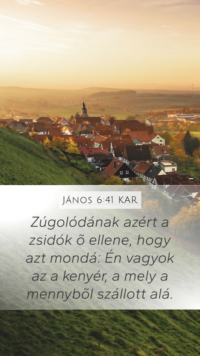 János 6:41 KAR Bible Verse Image