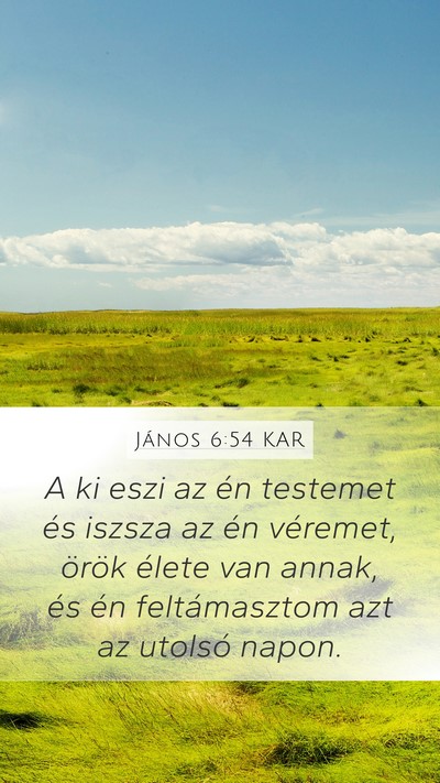 János 6:54 KAR Bible Verse Image