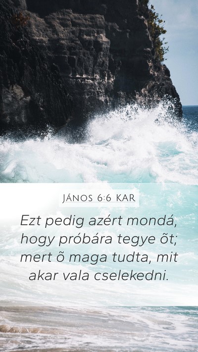 János 6:6 KAR Mobile Phone Wallpaper - Ezt pedig azért mondá, hogy próbára tegye - Mobile Bible Verse Wallpaper