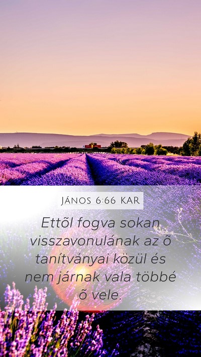 János 6:66 KAR Bible Verse Image