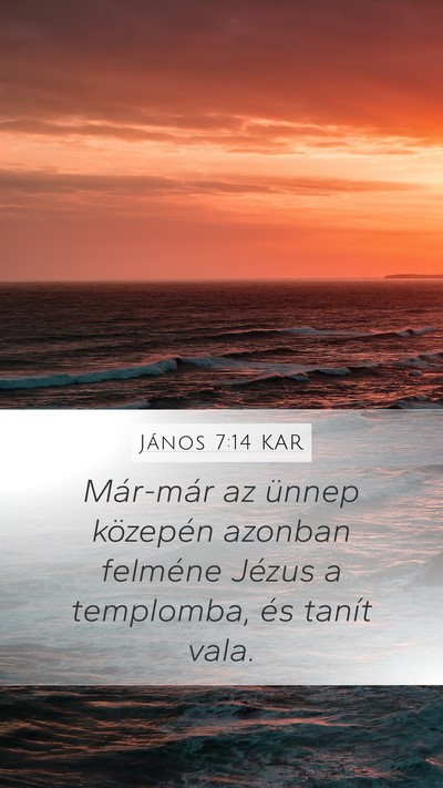 János 7:14 KAR Bible Verse Image