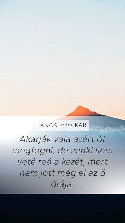 János 7:30 KAR Bible Verse Image