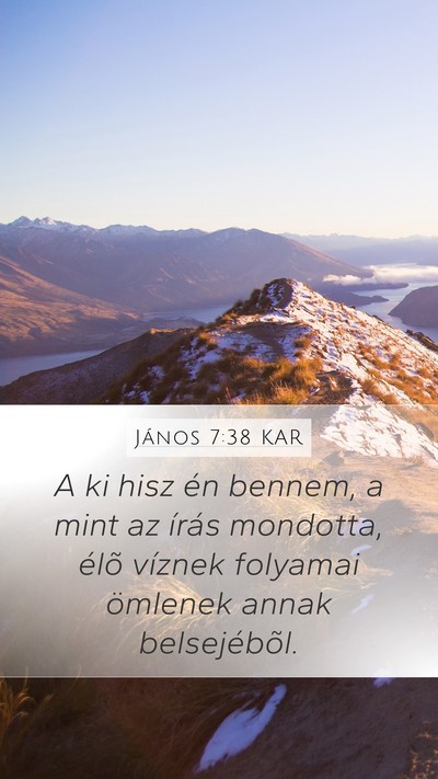 János 7:38 KAR Bible Verse Image