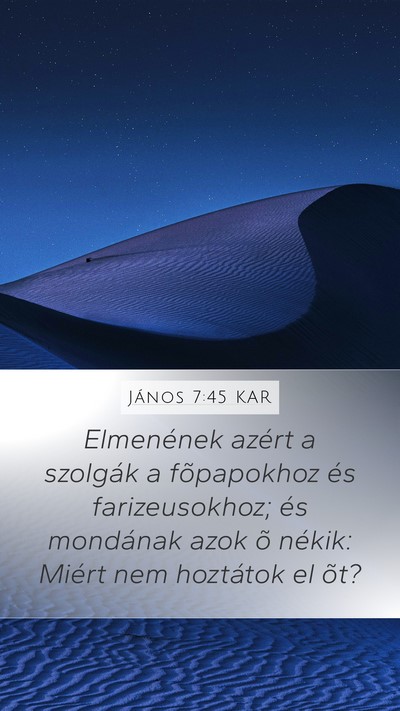 János 7:45 KAR Bible Verse Image
