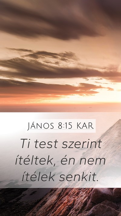 János 8:15 KAR Bible Verse Image