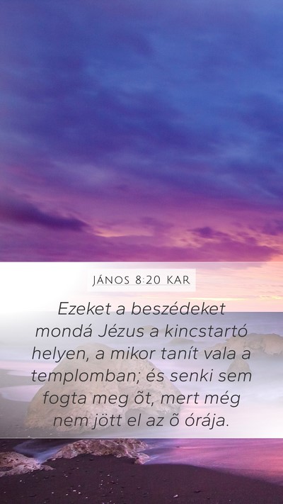 János 8:20 KAR Bible Verse Image