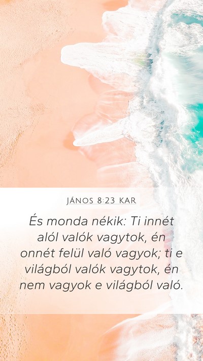 János 8:23 KAR Bible Verse Image
