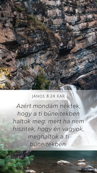 János 8:24 KAR Bible Verse Image