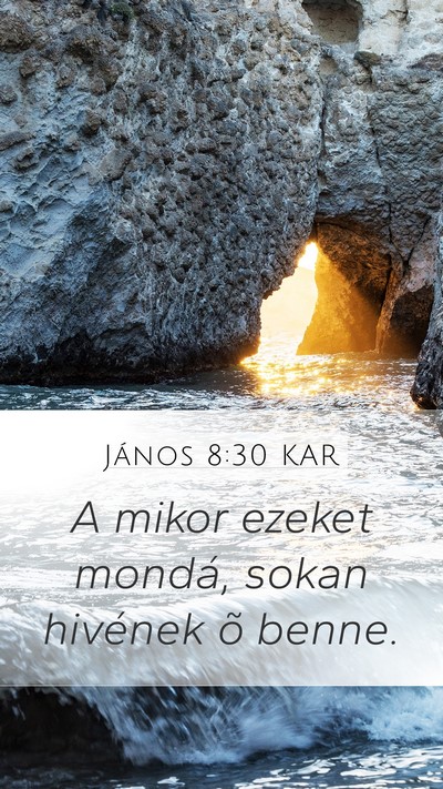 János 8:30 KAR Bible Verse Image