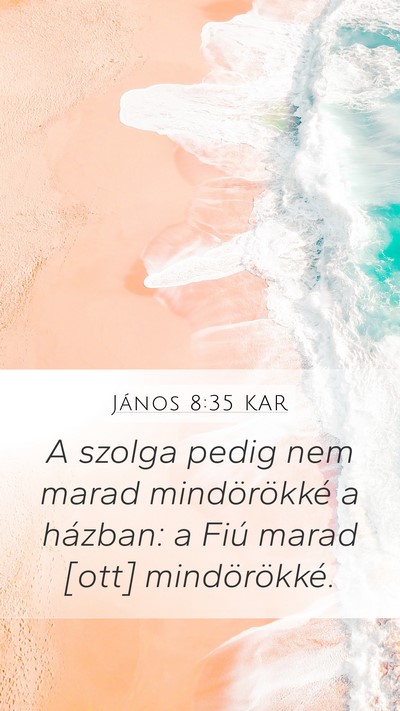 János 8:35 KAR Bible Verse Image
