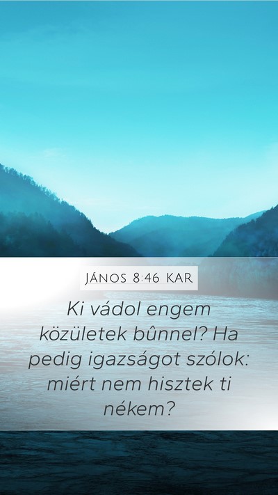 János 8:46 KAR Bible Verse Image