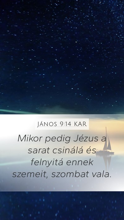 János 9:14 KAR Bible Verse Image