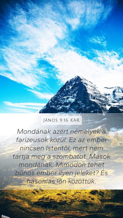 János 9:16 KAR Bible Verse Image