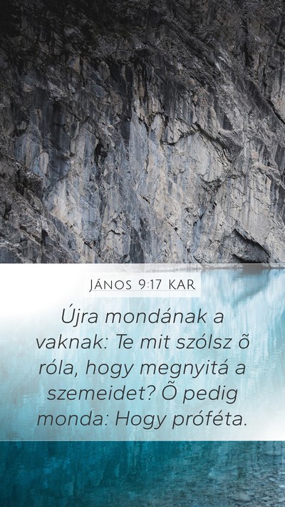 János 9:17 KAR Bible Verse Image