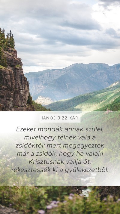 János 9:22 KAR Bible Verse Image
