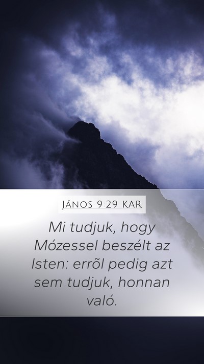 János 9:29 KAR Bible Verse Image