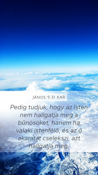 János 9:31 KAR Bible Verse Image