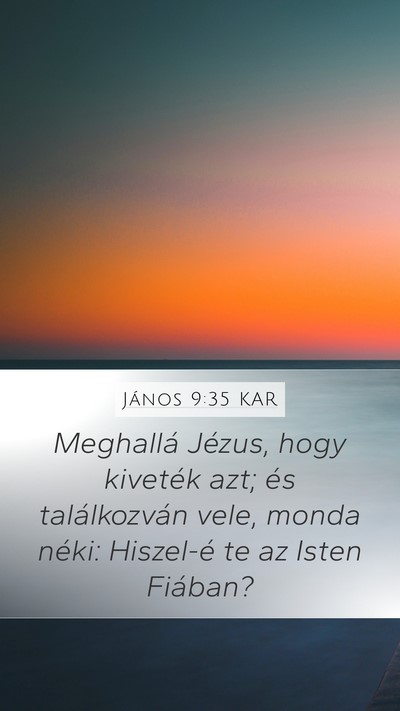 János 9:35 KAR Bible Verse Image