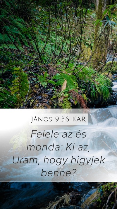 János 9:36 KAR Bible Verse Image