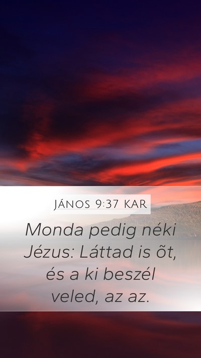 János 9:37 KAR Bible Verse Image