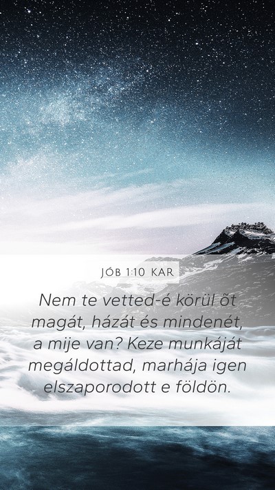 Jób 1:10 KAR Bible Verse Image