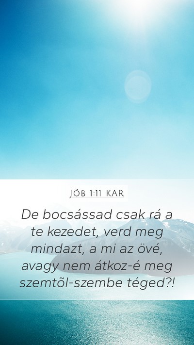Jób 1:11 KAR Bible Verse Image