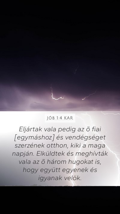 Jób 1:4 KAR Bible Verse Image