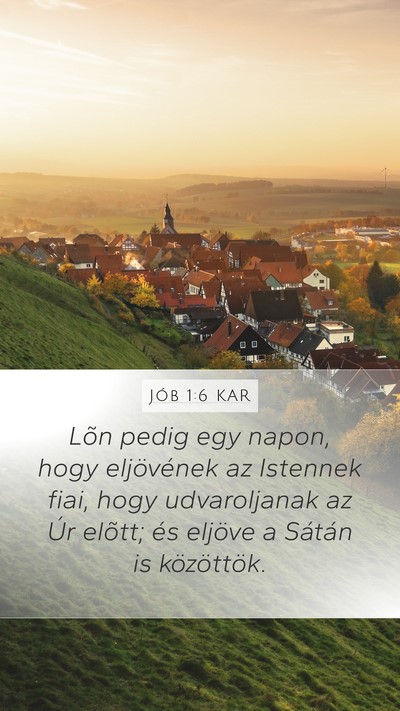 Jób 1:6 KAR Bible Verse Image