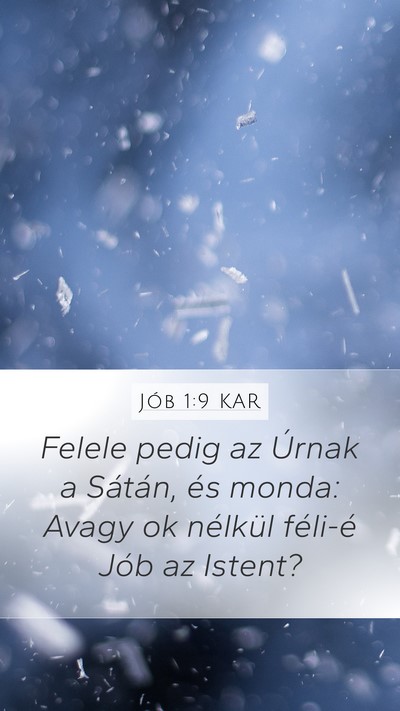 Jób 1:9 KAR Bible Verse Image