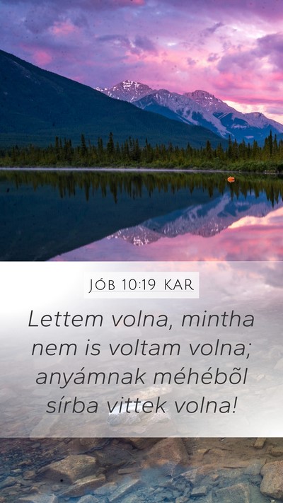 Jób 10:19 KAR Mobile Phone Wallpaper - Lettem volna, mintha nem is voltam volna; - Mobile Bible Verse Wallpaper