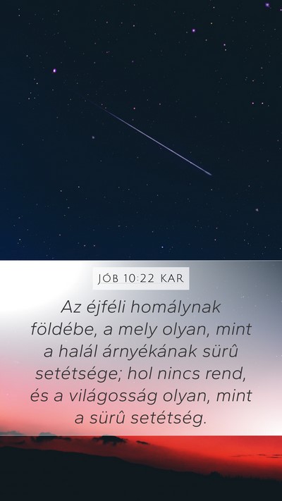 Jób 10:22 KAR Bible Verse Image
